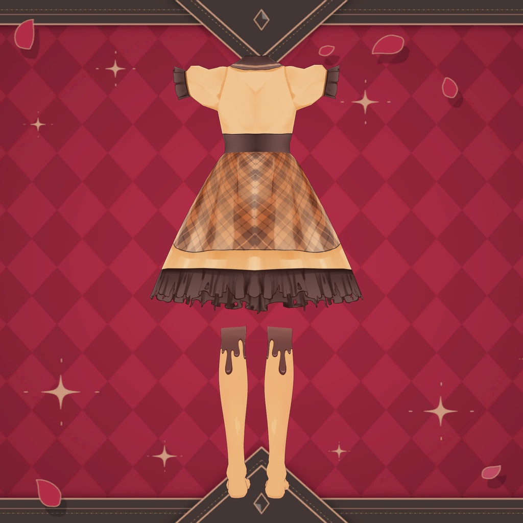 【VRoid】かぼちゃプリンワンピ【ハロウィン向け】