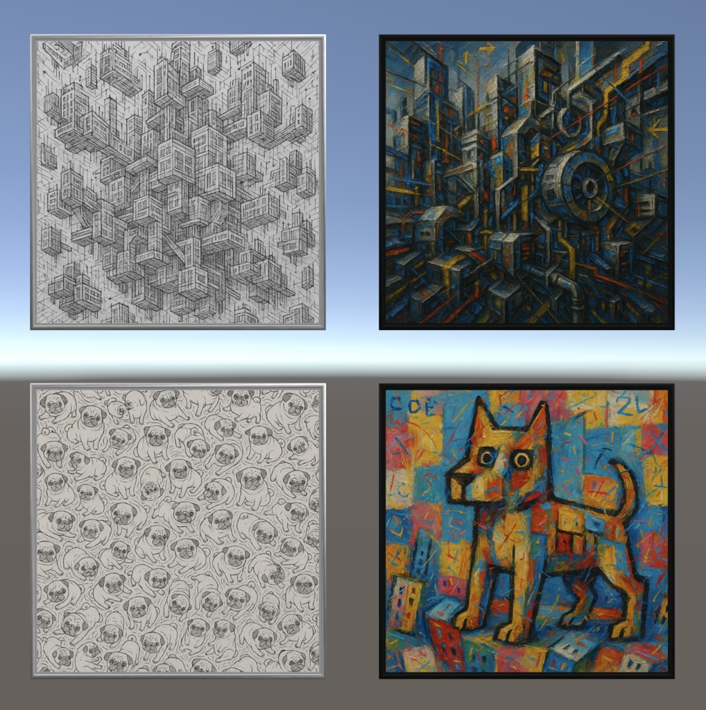 絵画の3Dモデル