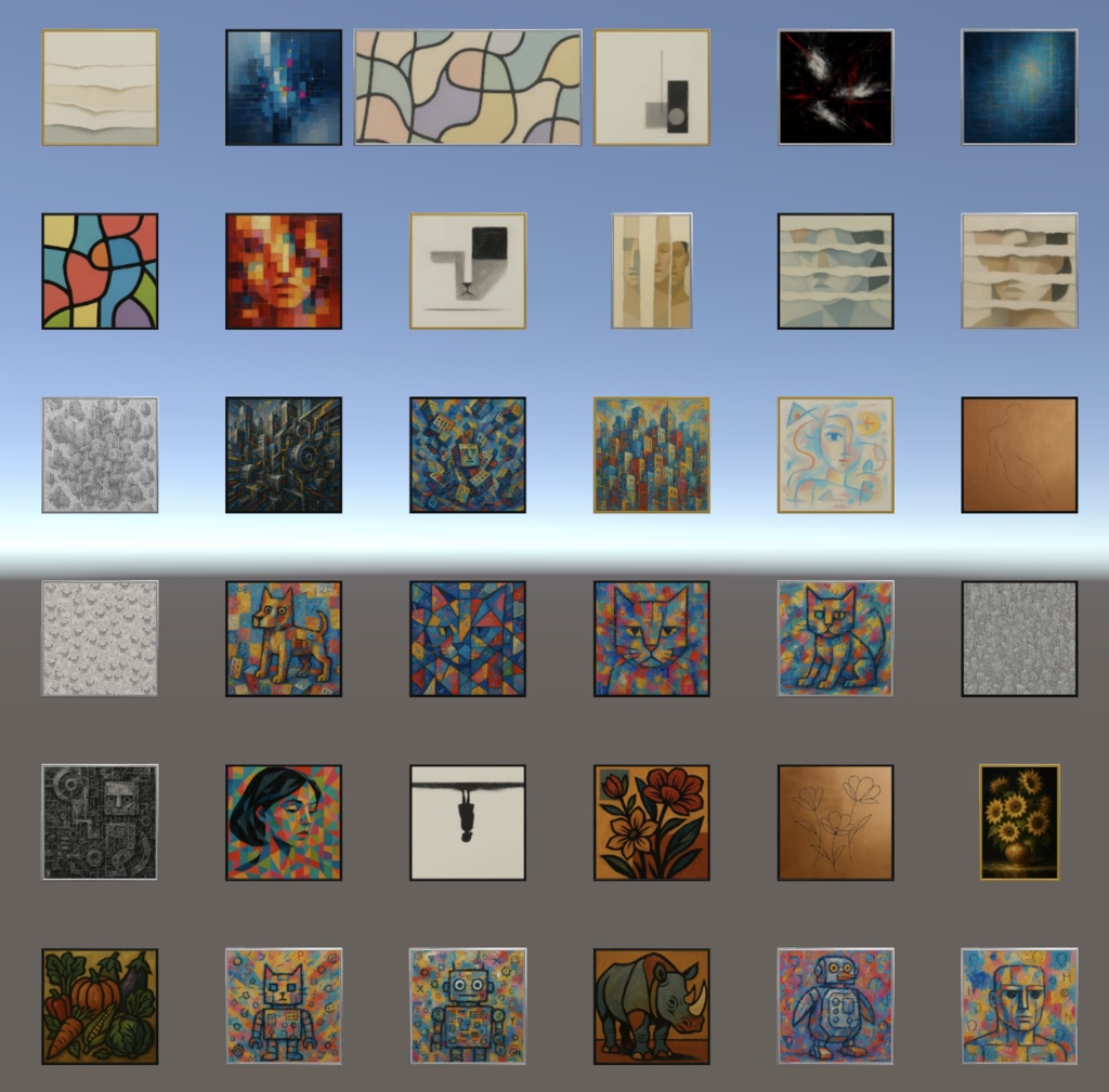 絵画の3Dモデル