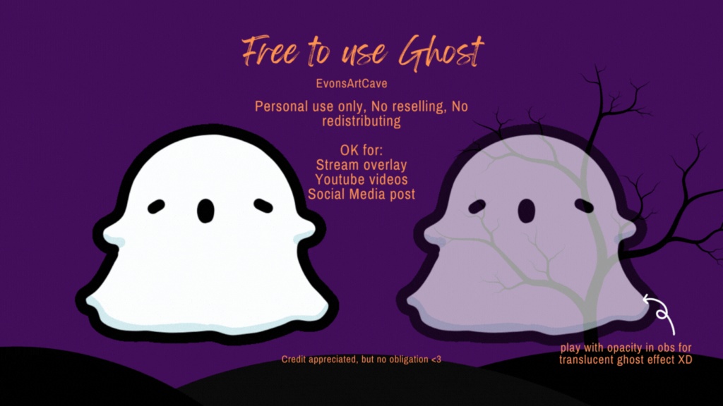 FREE 無料配信素材 Animated Halloween Cute Ghost Gif
