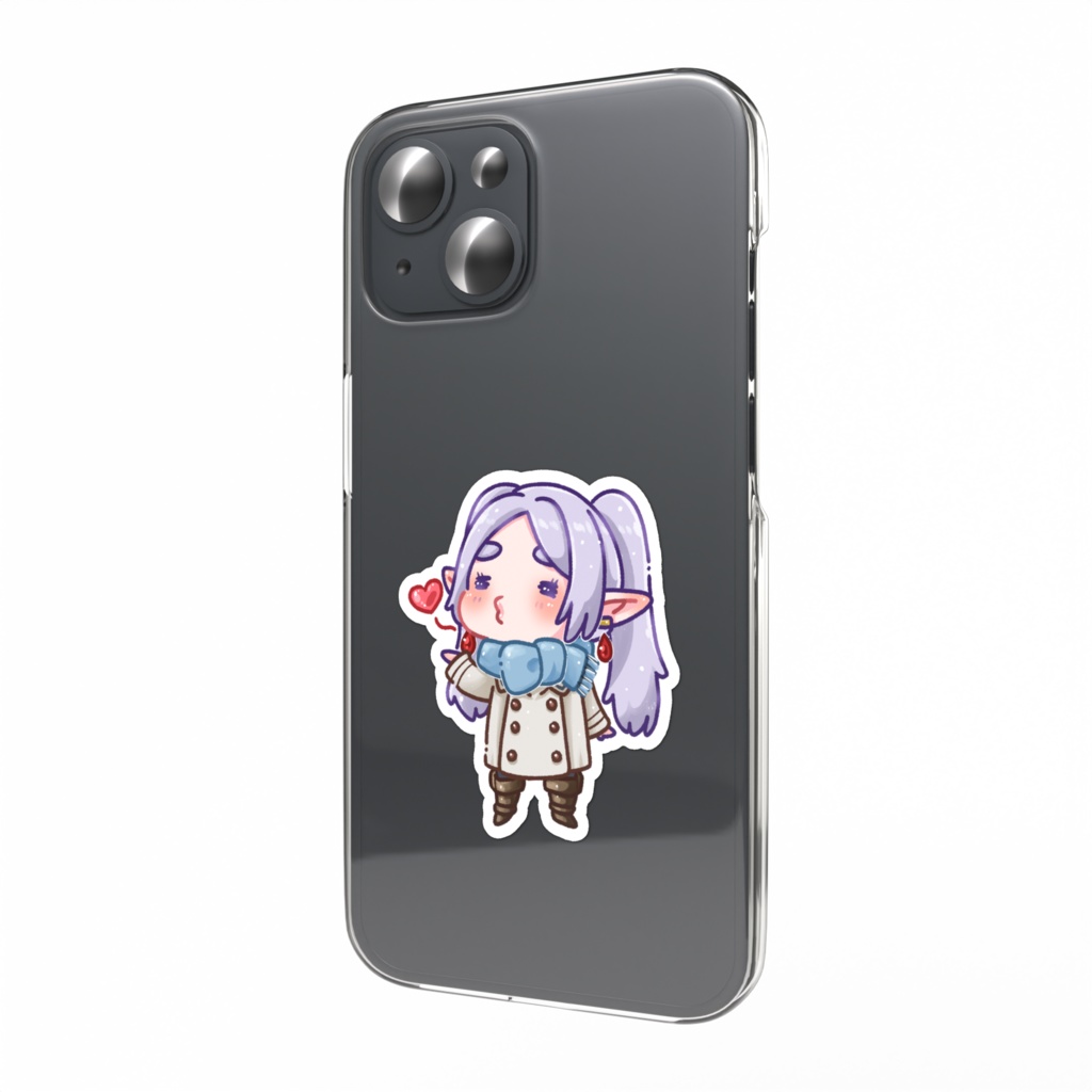 Cute Chibi Frieren blowing a kiss