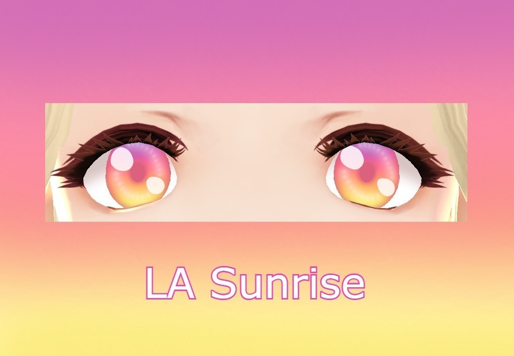 LA sunrise Multi-colored eyes Pink/purple/yellow