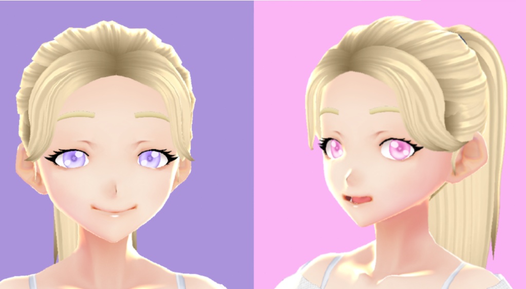 Pastel eyes purple/pink Lavender & Soft Hearts VRoid