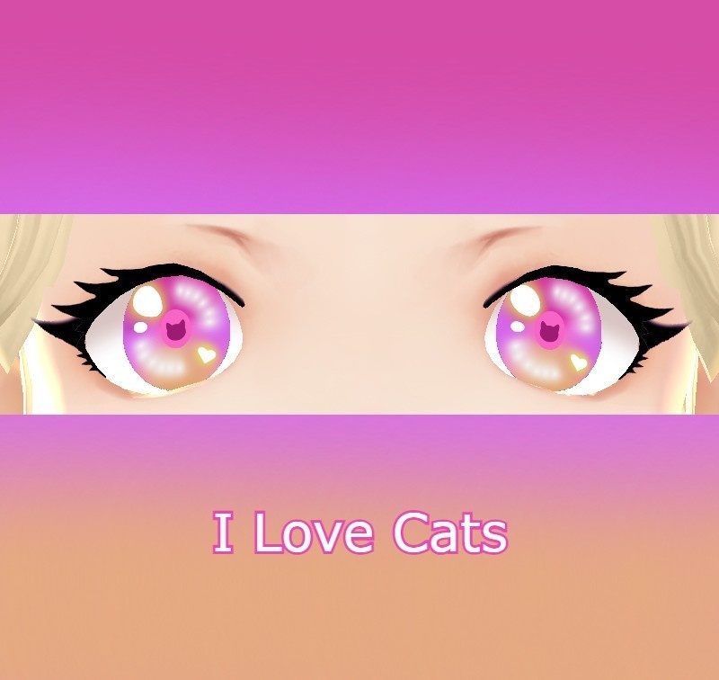 I Love Cats VRoid eye texture pink/purple/orange