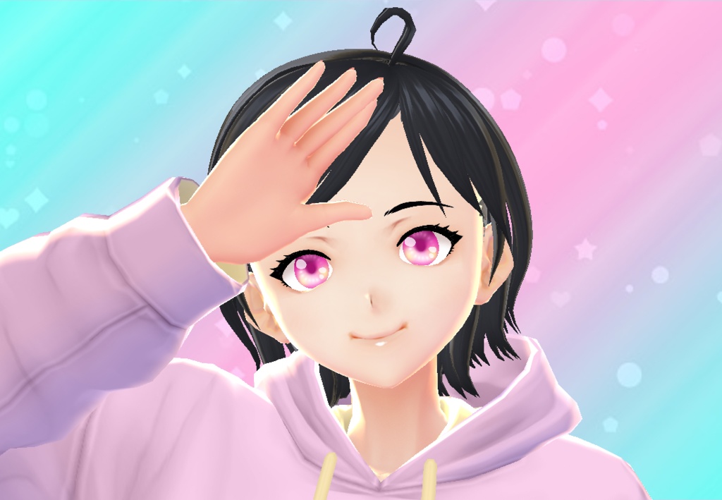 Raspberry VRoid eye texture pink/yellow