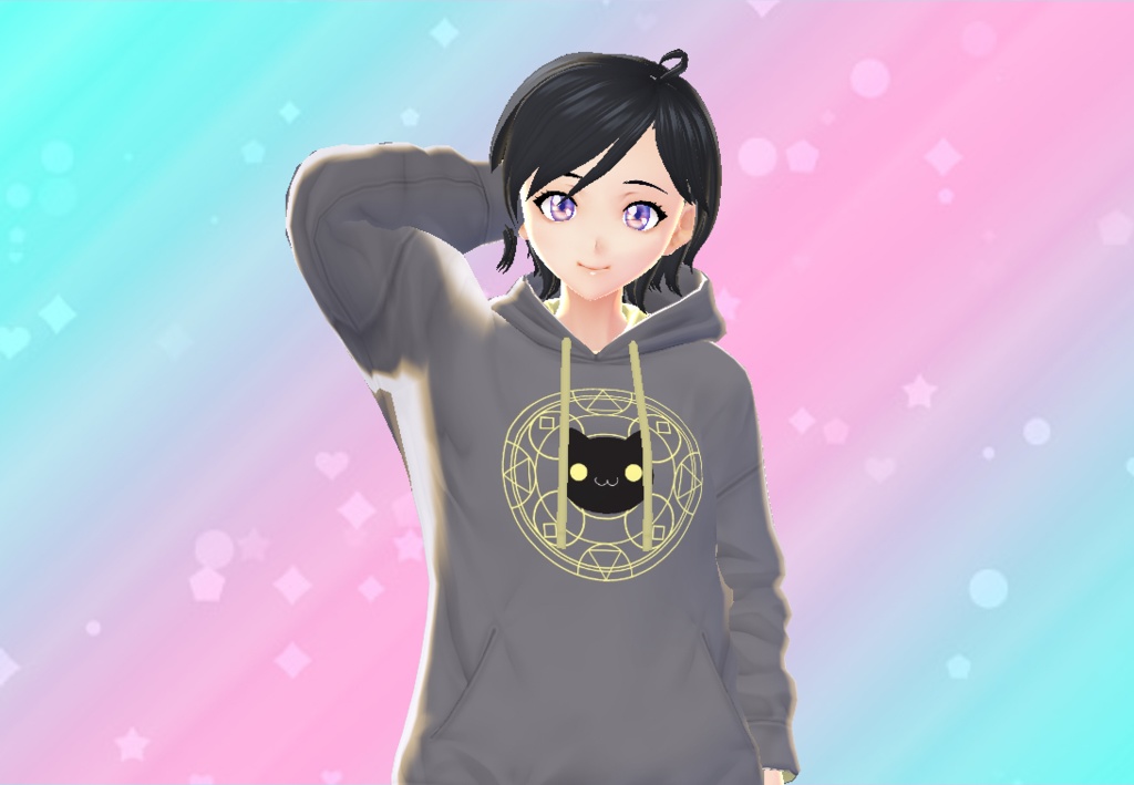 Cute neko hoodie (OwO face) Pink/Blue/Green/Black/White