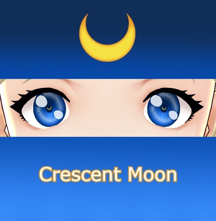 Crescent Moon Vroid eye texture Blue/Yellow