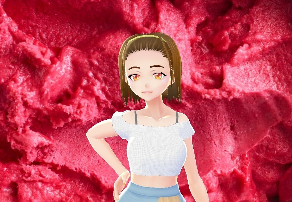 Berry Sorbet Vroid eye texture red/pink/orange/yellow