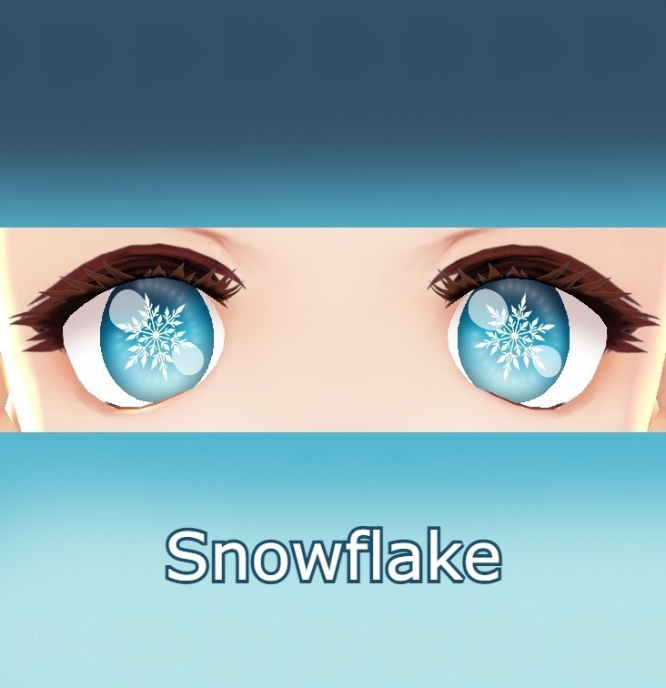 Blue Snowflake eye texture Vroid