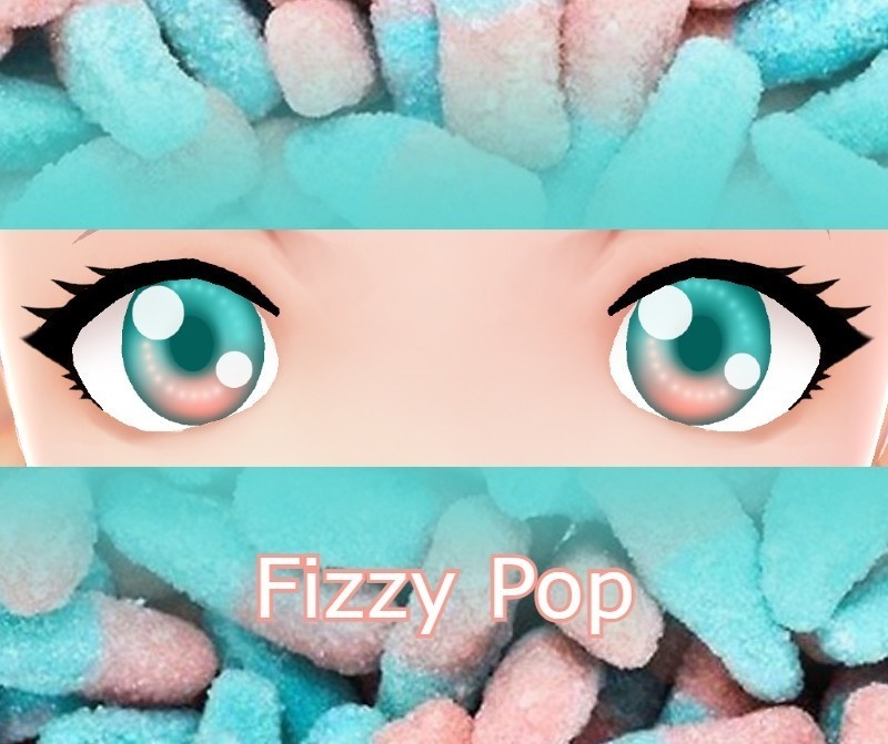 Fizzy pop eye texture blue/pink