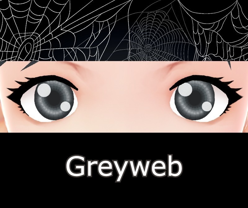 Greyweb Vroid eye texture grey/black