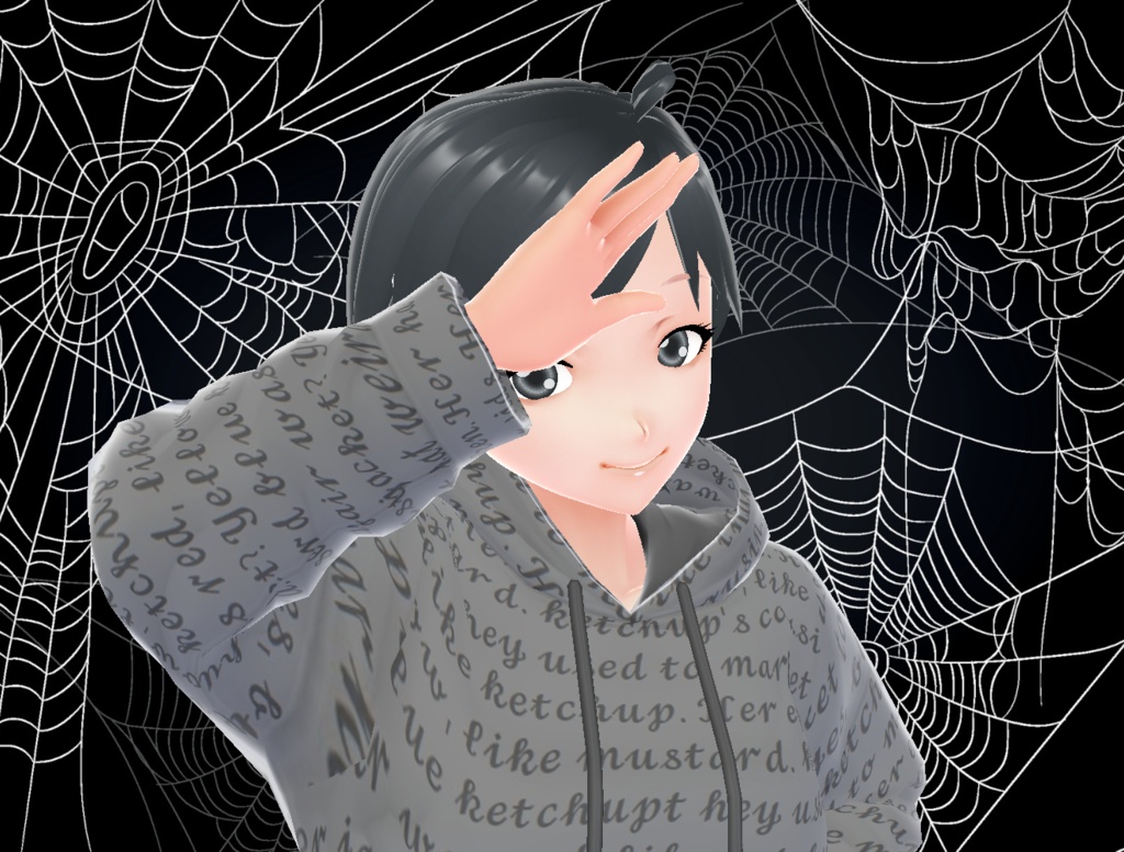 Greyweb Vroid eye texture grey/black