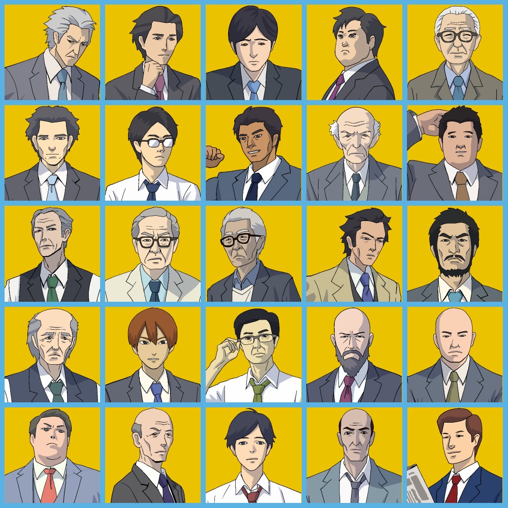 TRPG用全身立ち絵素材第2弾 スーツ男性NPC30体