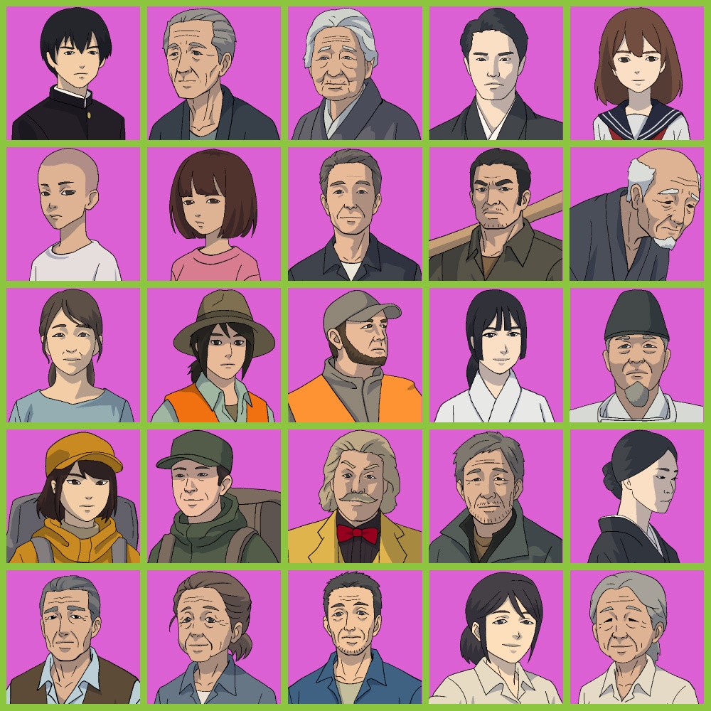 TRPG用全身立ち絵素材第3弾 因習村NPC30体