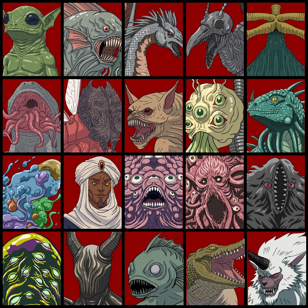 TRPG用全身立ち絵素材第5弾 神話生物20体