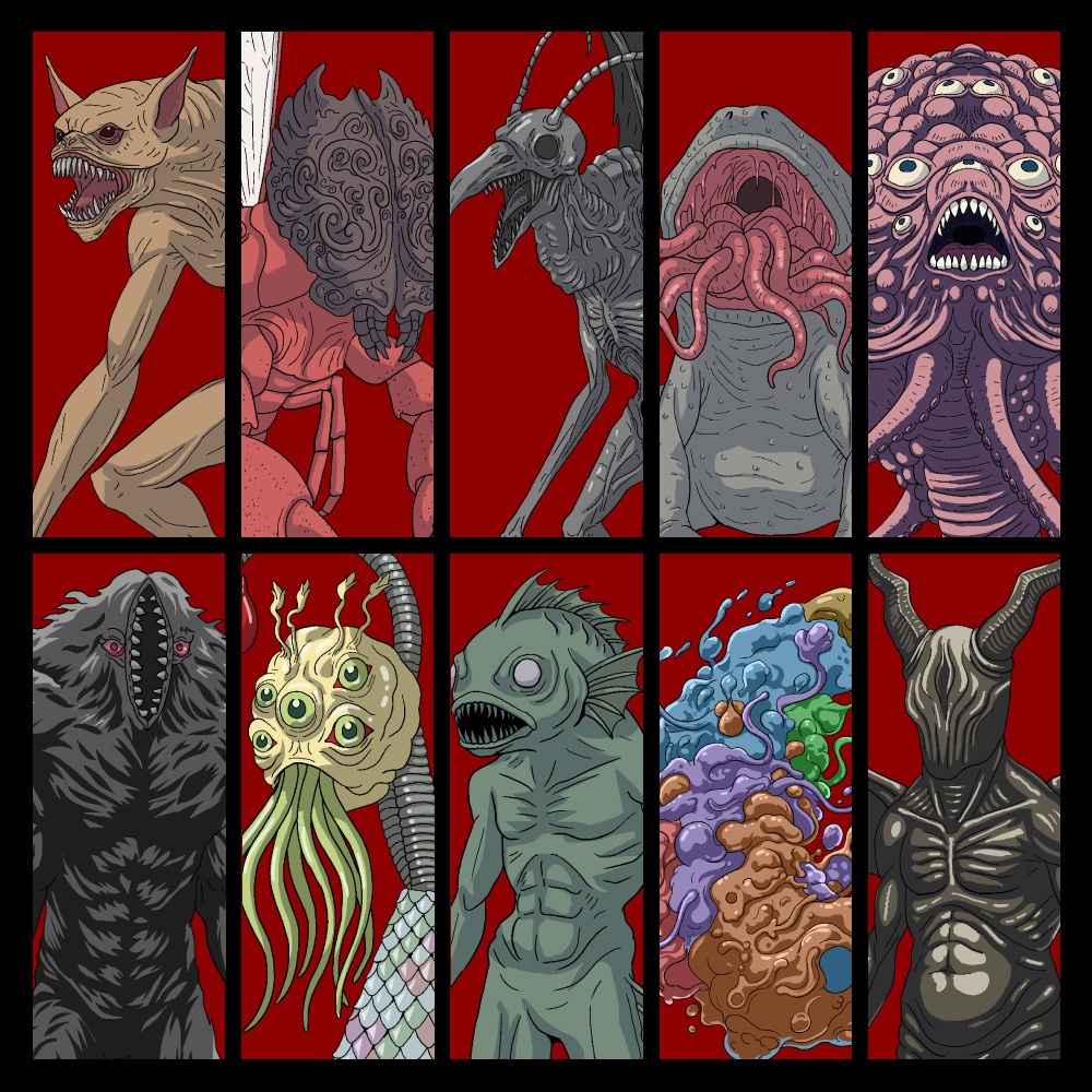 TRPG用全身立ち絵素材第5弾 神話生物20体