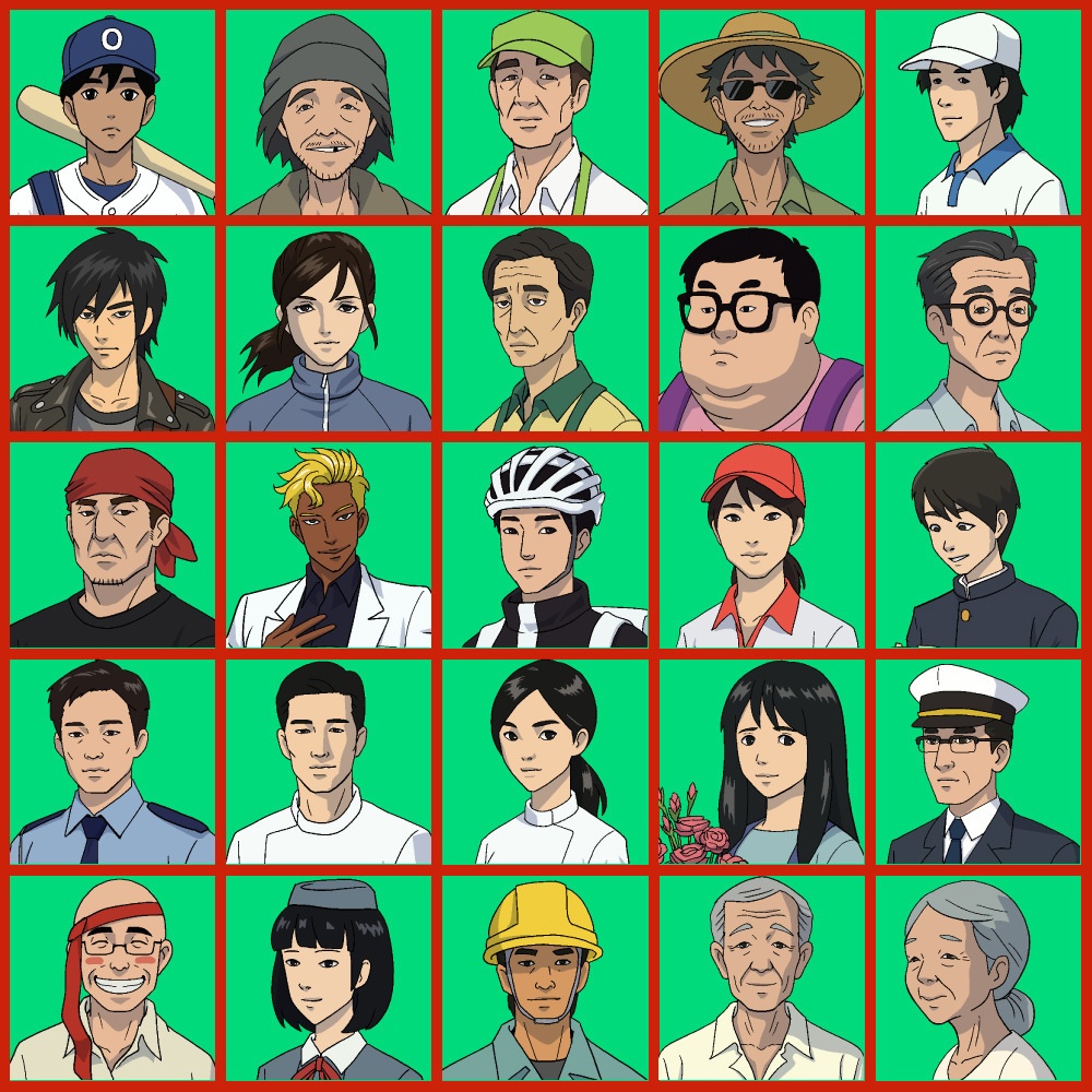 TRPG用全身立ち絵素材第7弾 ポッと出のNPC30体