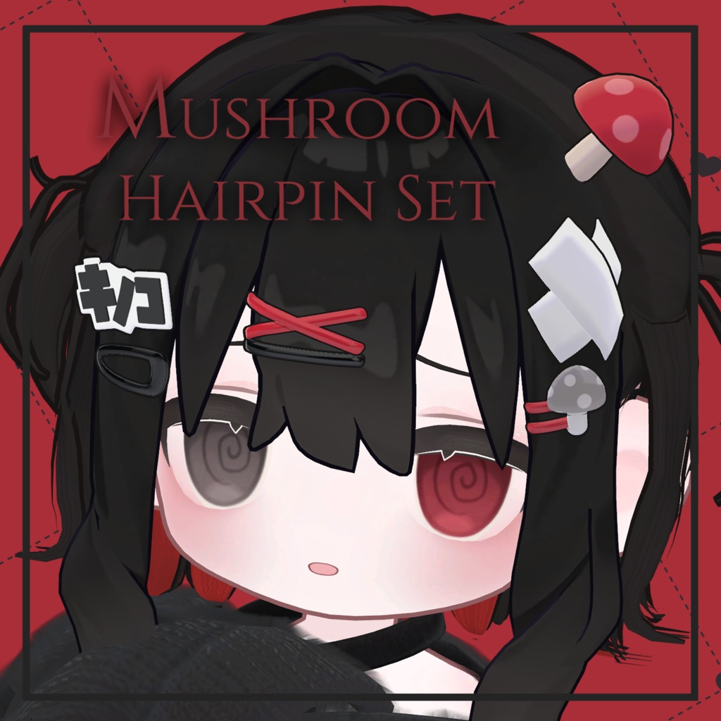 Mushroom Hairpin Set