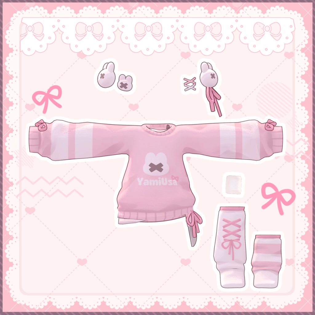 【MameFriends】Yamiusa Ribbon Sweater【MA対応】