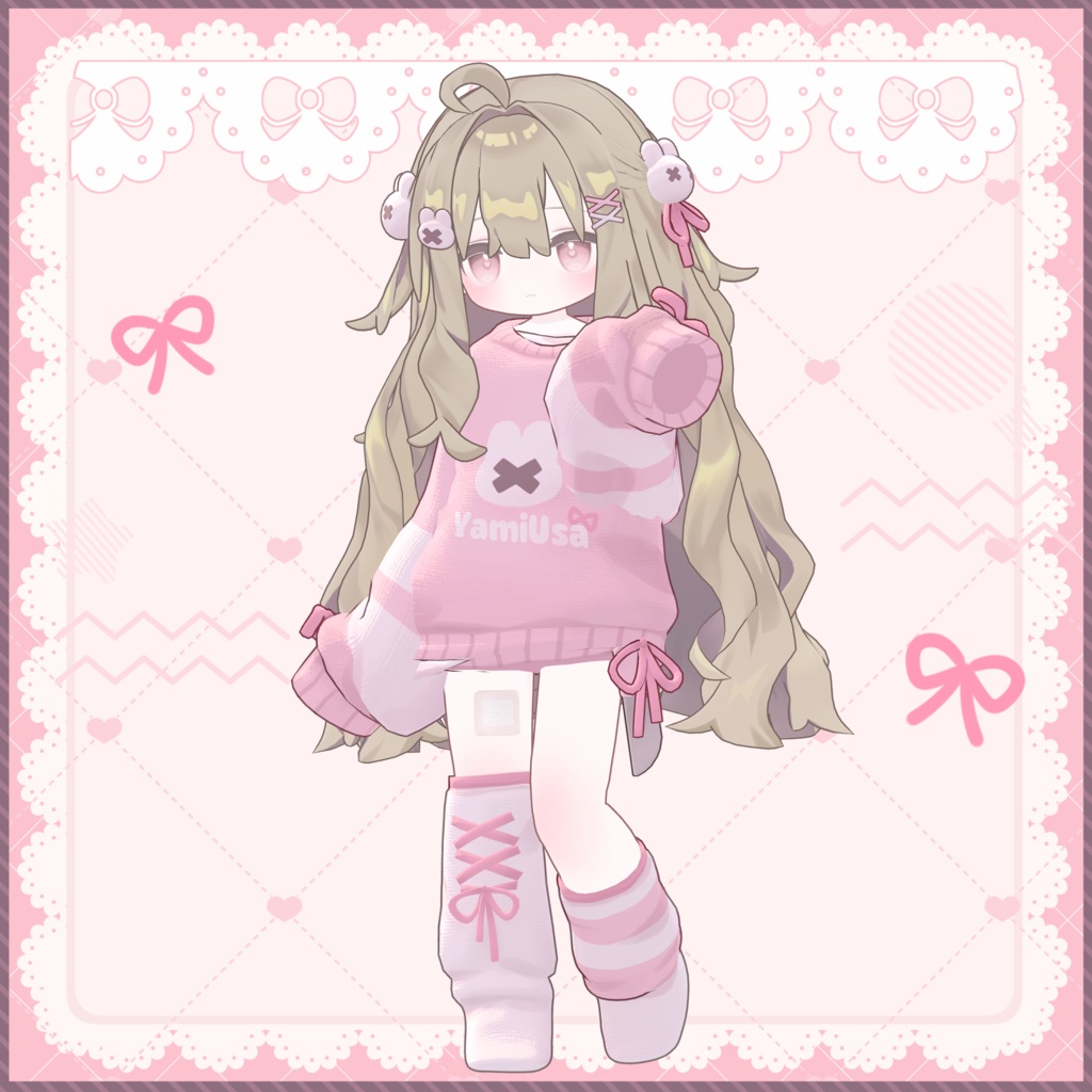 【MameFriends】Yamiusa Ribbon Sweater【MA対応】