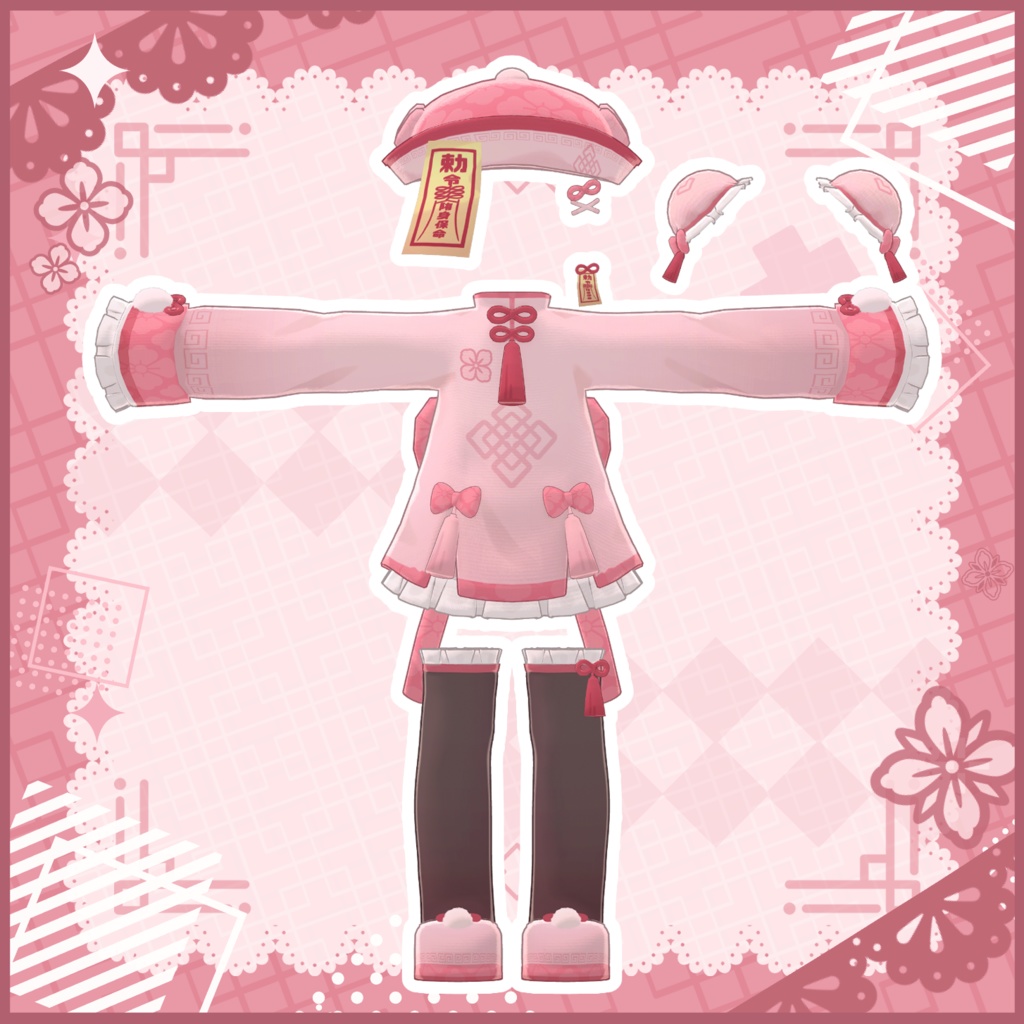 ♥Sale♥【3Avatars】Ribbon Frill Jiangshi 2.0【MA対応】