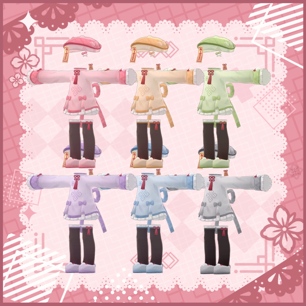 ♥Sale♥【3Avatars】Ribbon Frill Jiangshi 2.0【MA対応】