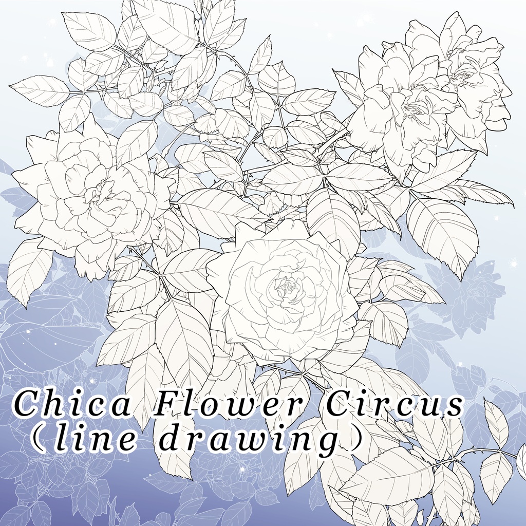 Chica Flower Circus（line drawing）