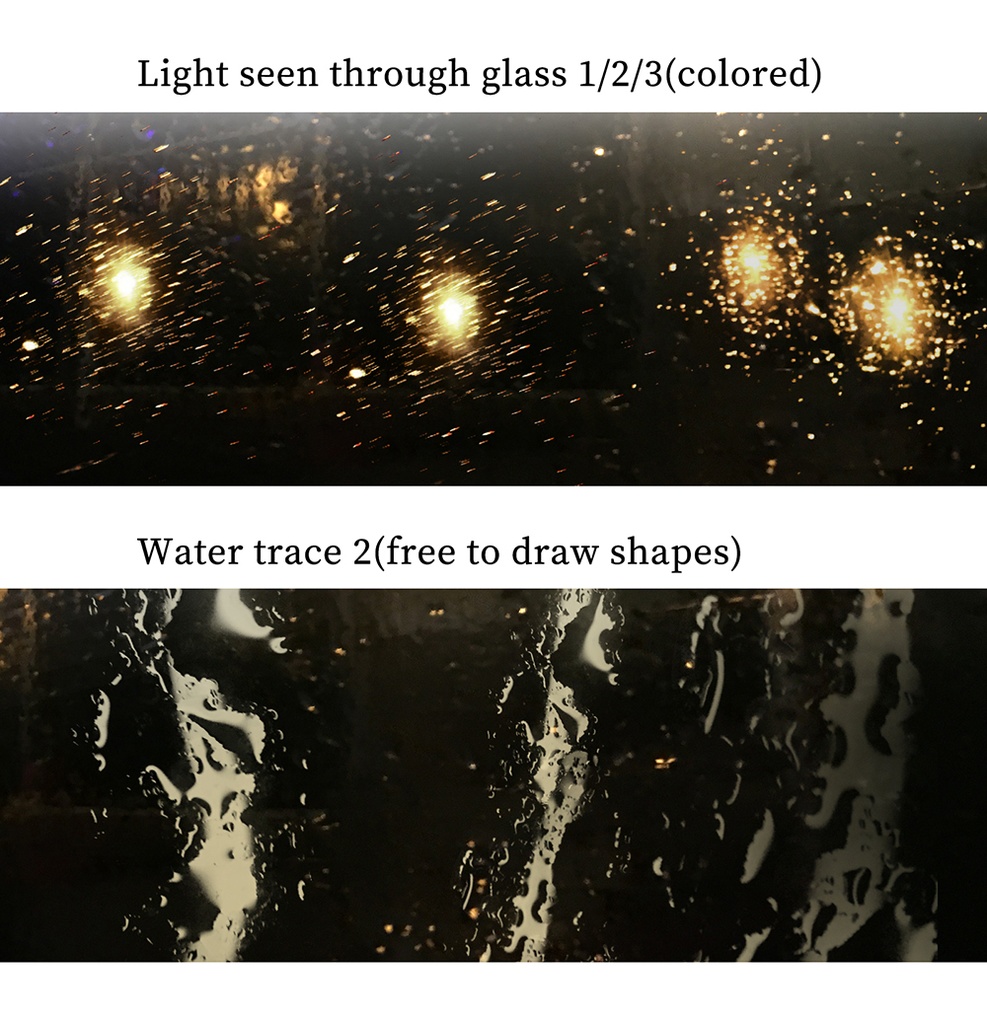 CLIPSTUDIO用雨の日、グラスの光、水の跡、そして水滴ブラシ