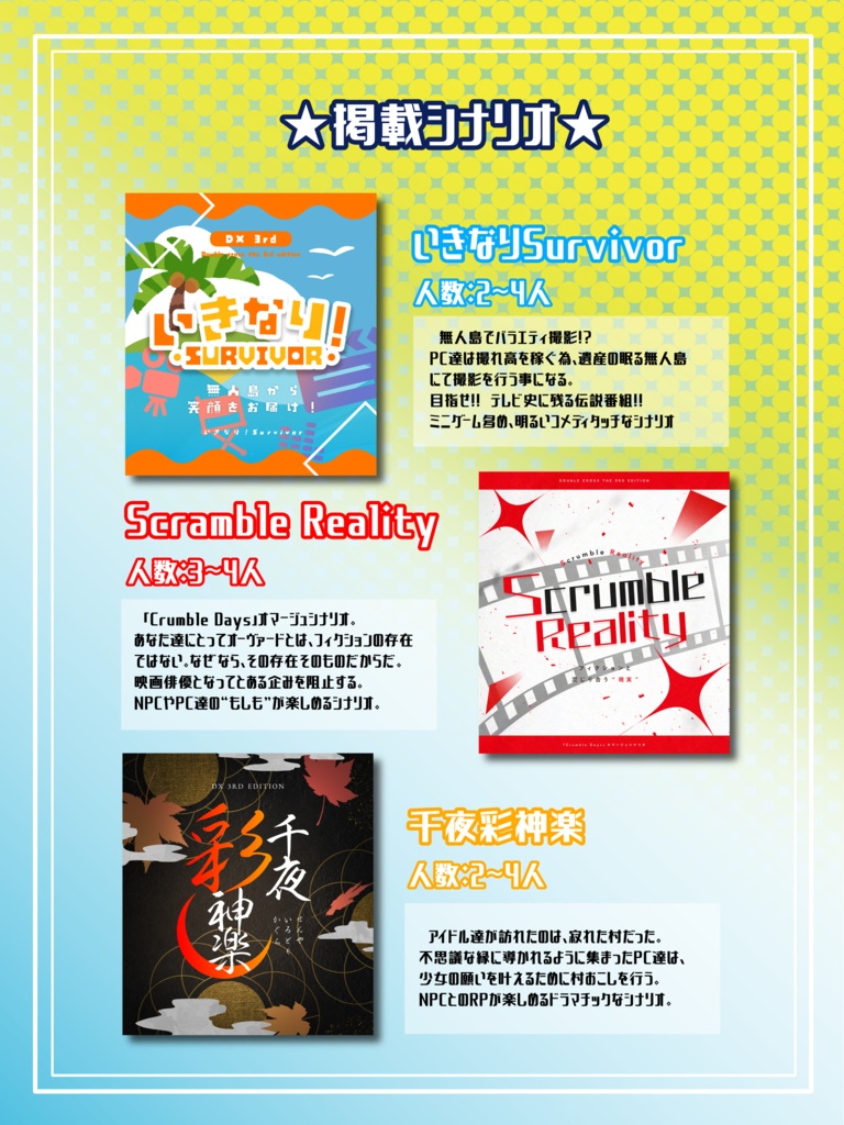 【DL版】DX3rdシナリオ集「アイドルたちの華麗なる日常」SPLL:E113220