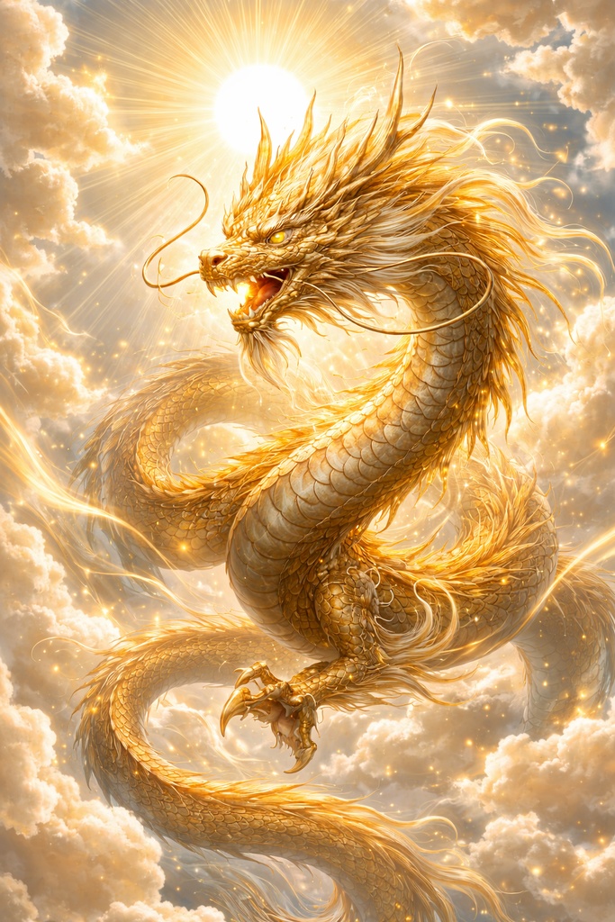 龍彩堂 - 神龍とダイヤモンド富士 スマホ壁紙集【4K・開運・金運上昇・5枚セット】