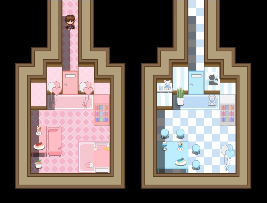 RPGツクール用マップチップ【推し活ルーム】