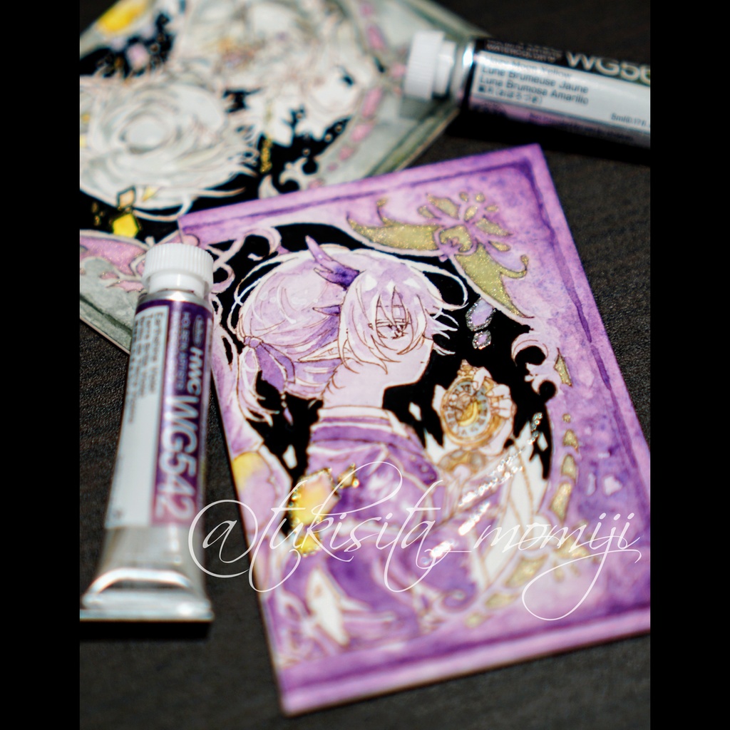 『 朧月と地球照 』原画セット