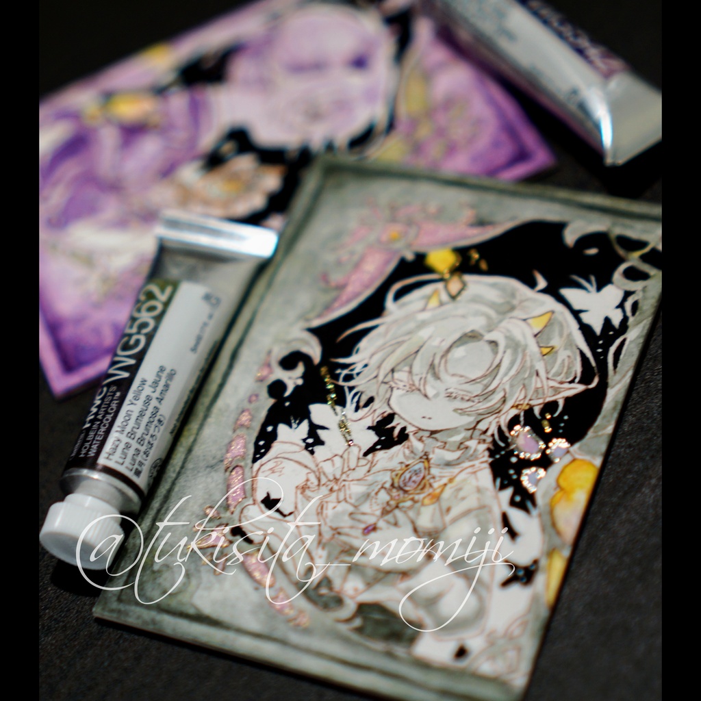 『 朧月と地球照 』原画セット