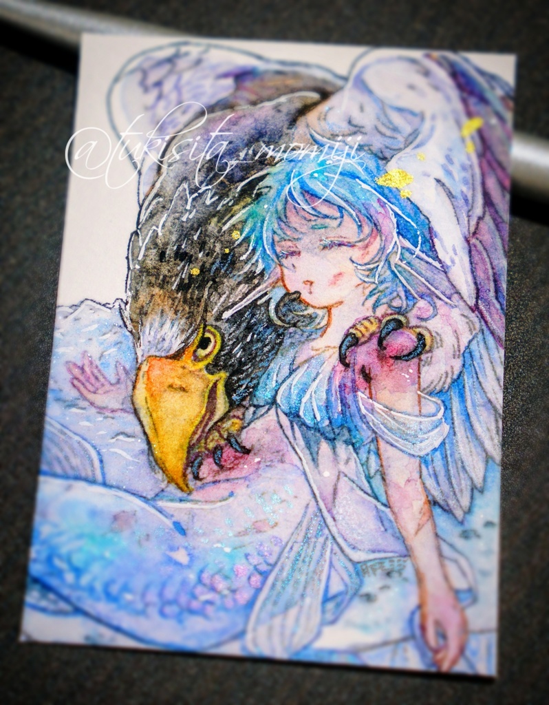 ミニ原画『大鷲と手遅れ人魚』