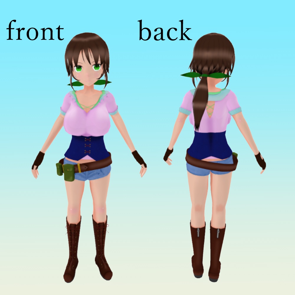 オリジナル3Dモデル ハクア -Hakua-