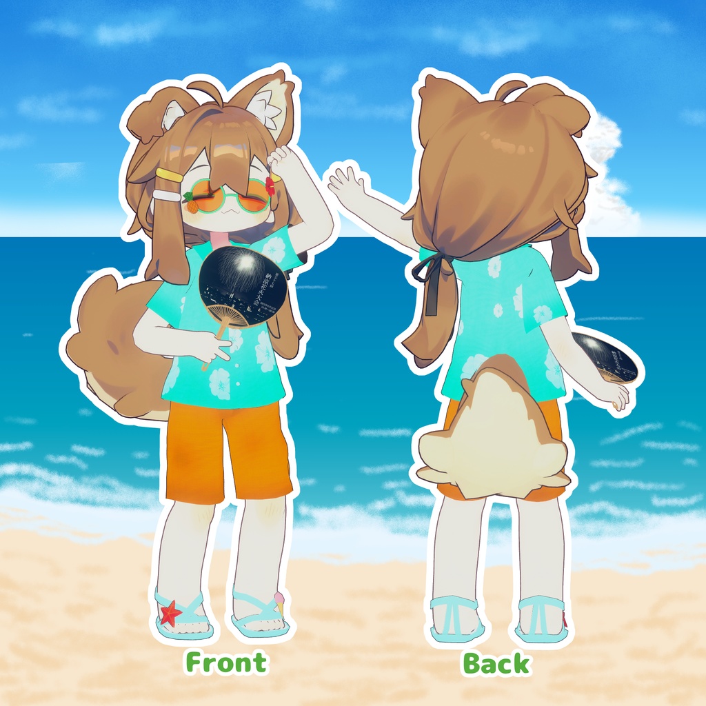 【まめふれんず/胴長パグ対応】シンプルアロハ【パグの稚魚も対応】