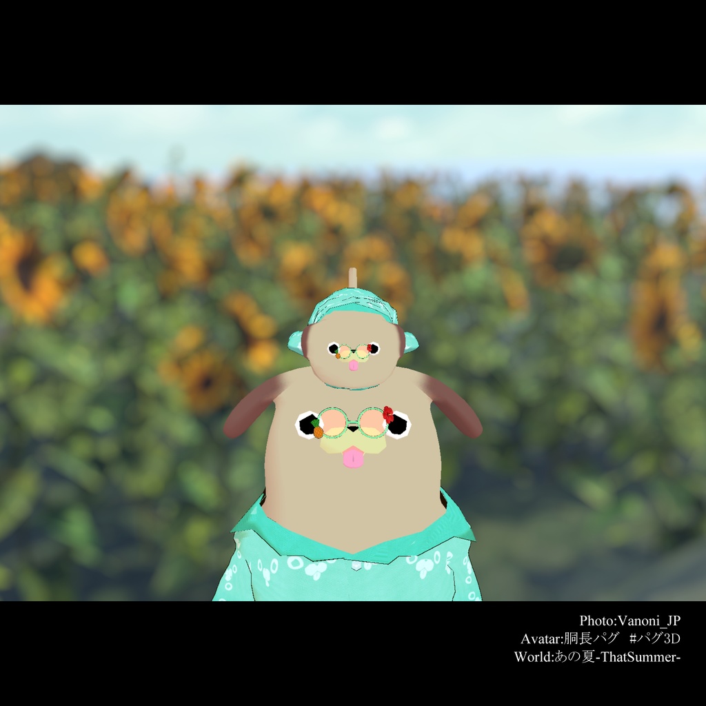 【まめふれんず/胴長パグ対応】シンプルアロハ【パグの稚魚も対応】