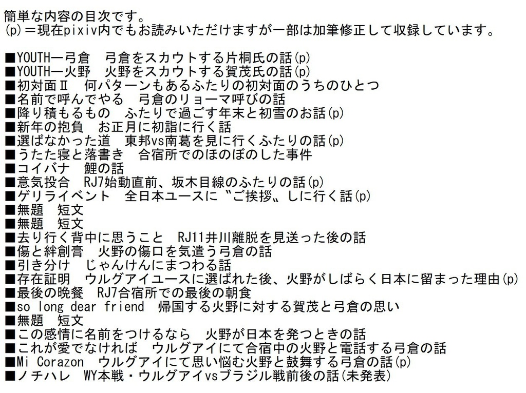 火弓リョまとめ本「ノチハレ」