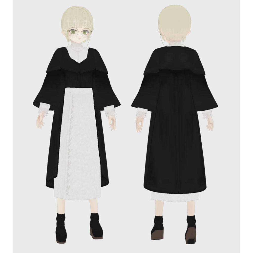 トンビ風コート&ジャケットセット VRoidテクスチャセット