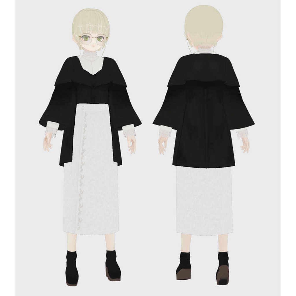 トンビ風コート&ジャケットセット VRoidテクスチャセット