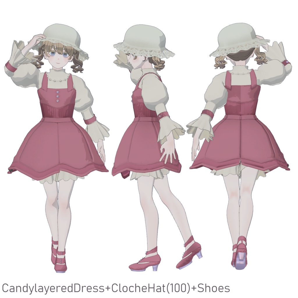Grus対応∴Candy Collar/Color Layered Dress