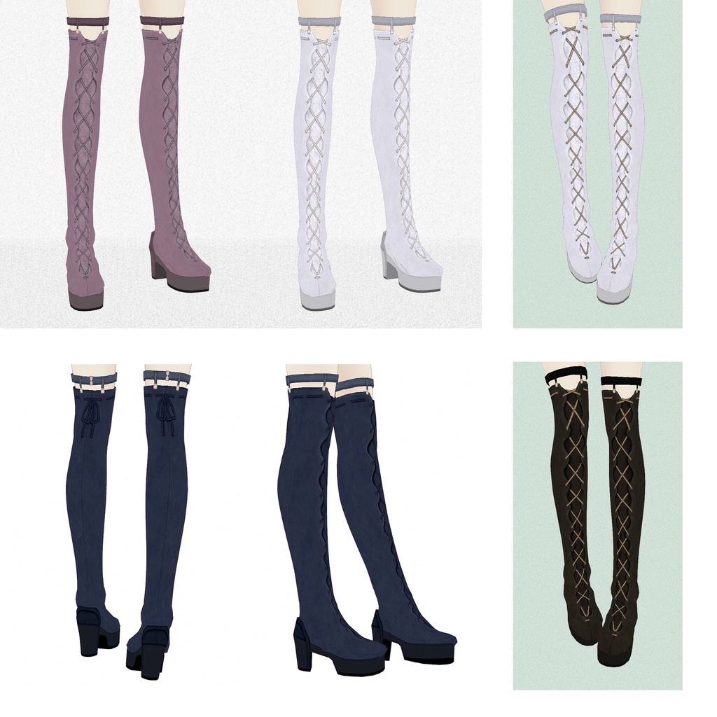 knee-high boots VRoidテクスチャセット