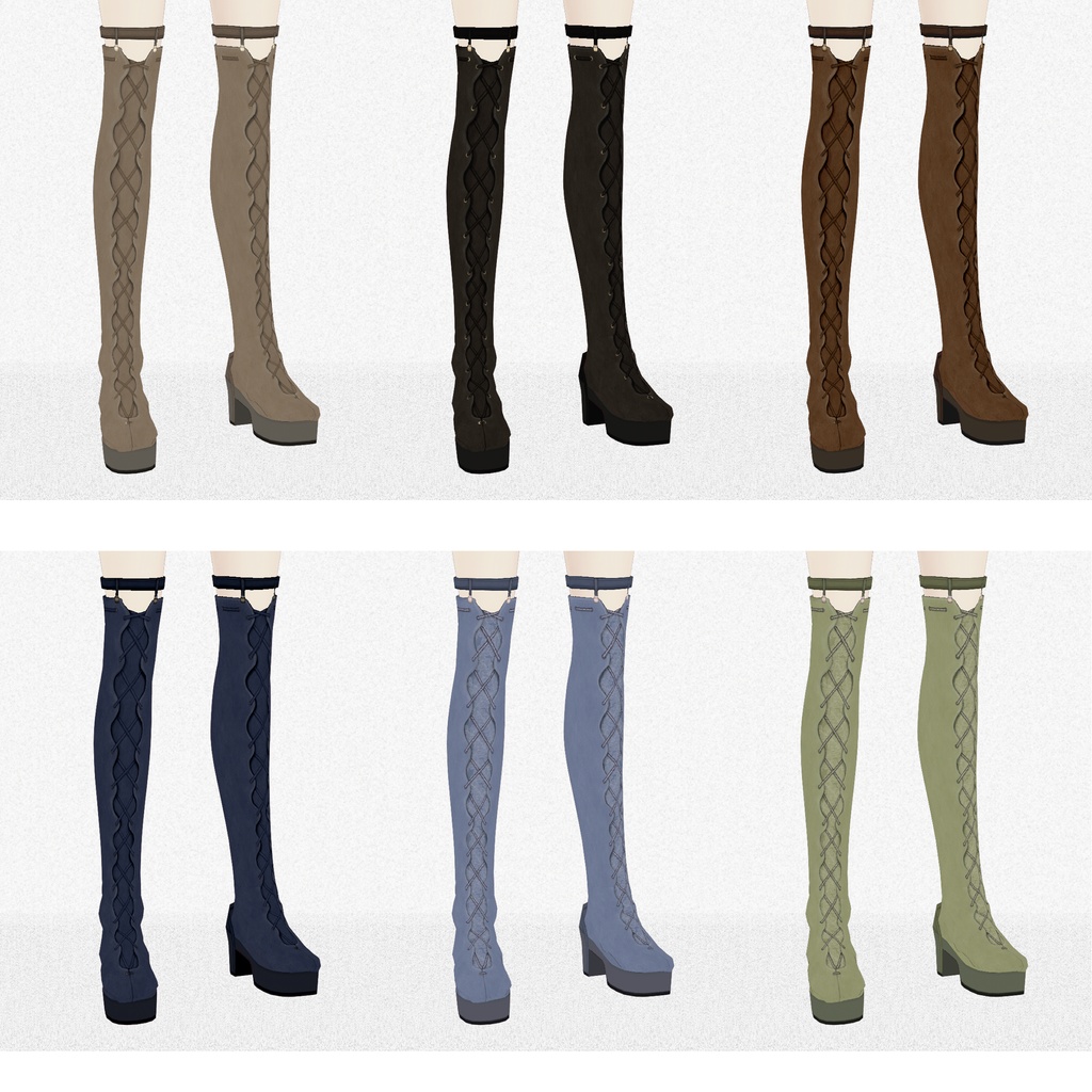 knee-high boots VRoidテクスチャセット
