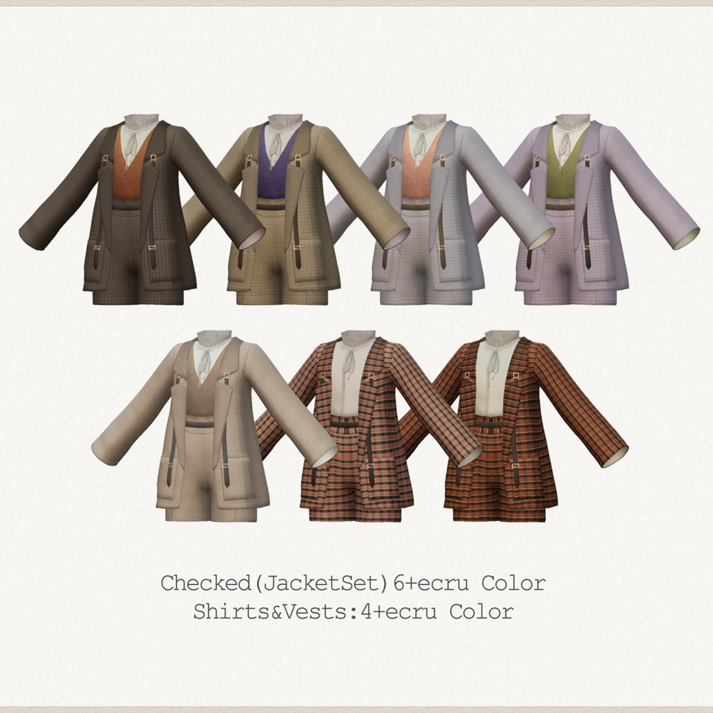 Grus対応∴check jacket outfit set(remake)