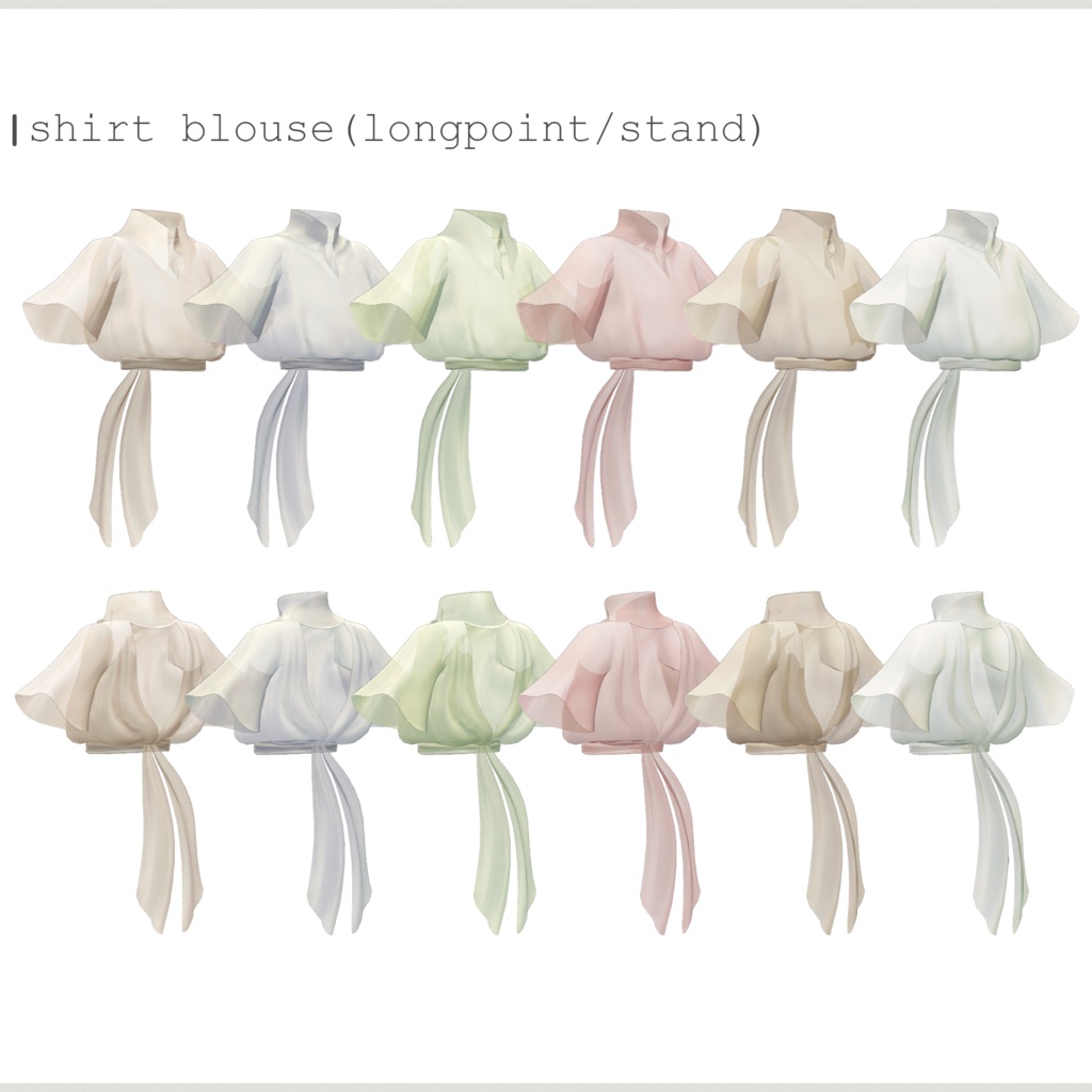 Grus対応∴back-open sheer blouse