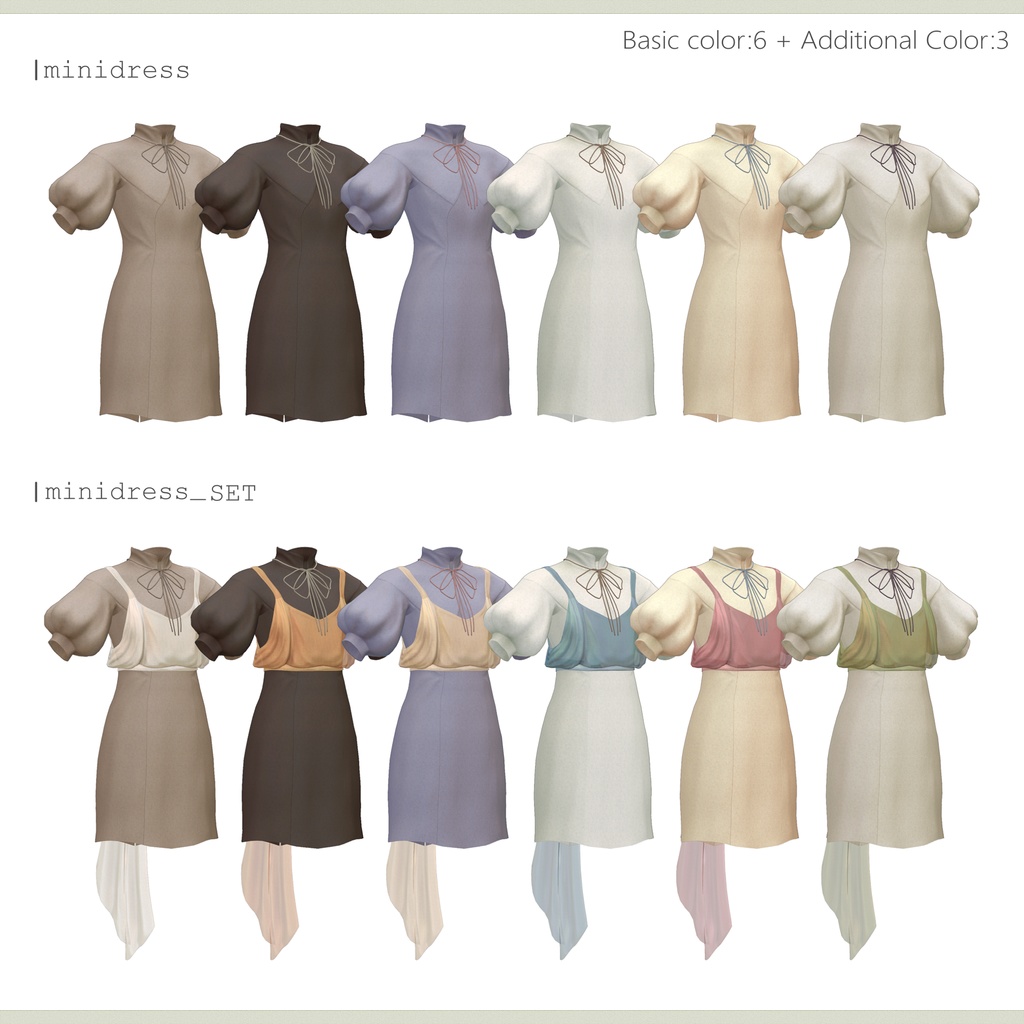 4アバター対応∴sheer apron over minidress