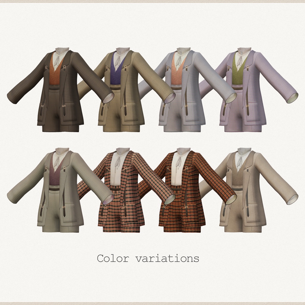 4アバター対応∴check jacket outfit set(remake)