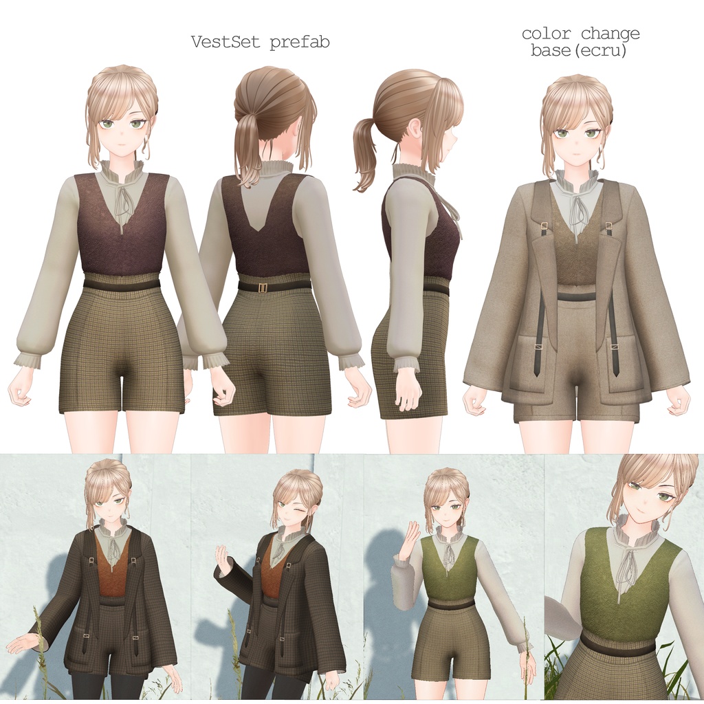 4アバター対応∴check jacket outfit set(remake)