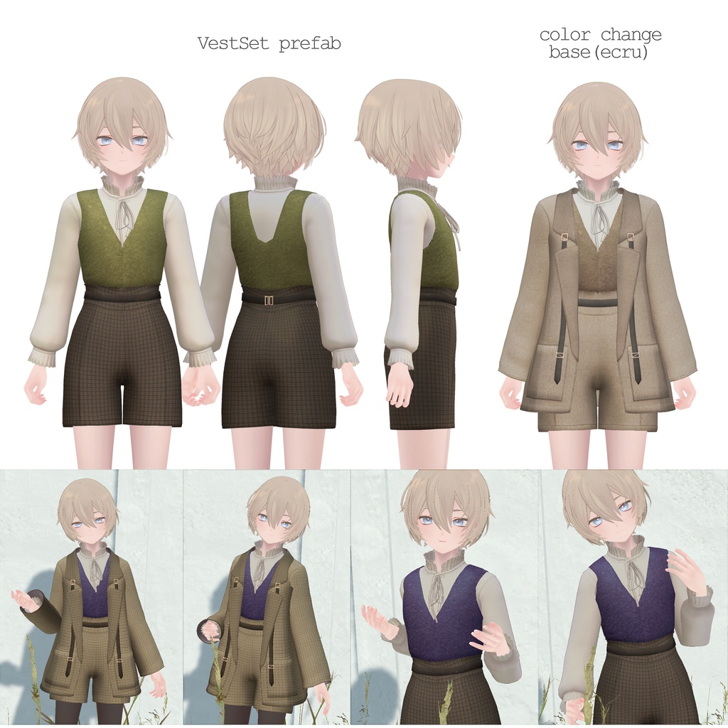 4アバター対応∴check jacket outfit set(remake)