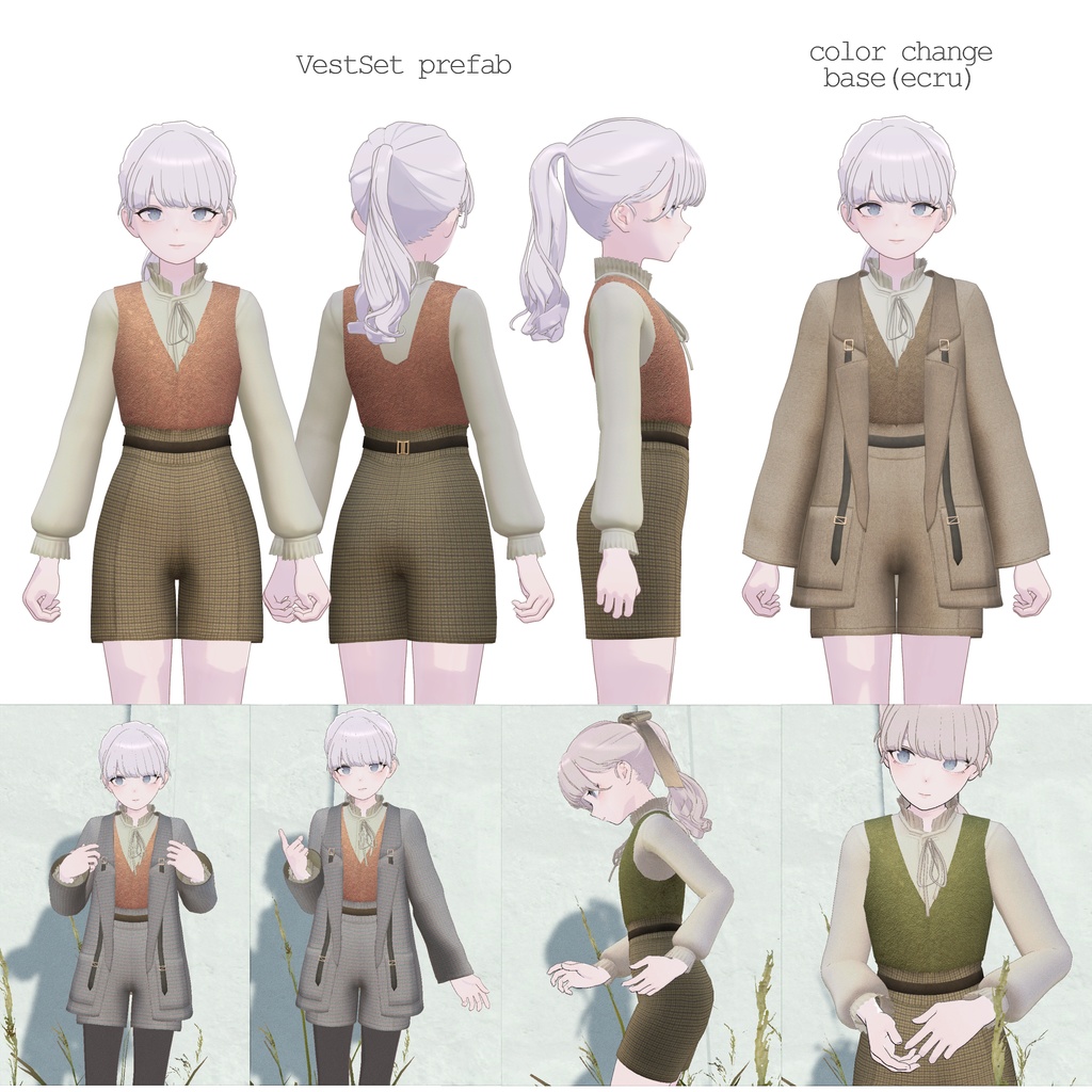 4アバター対応∴check jacket outfit set(remake)